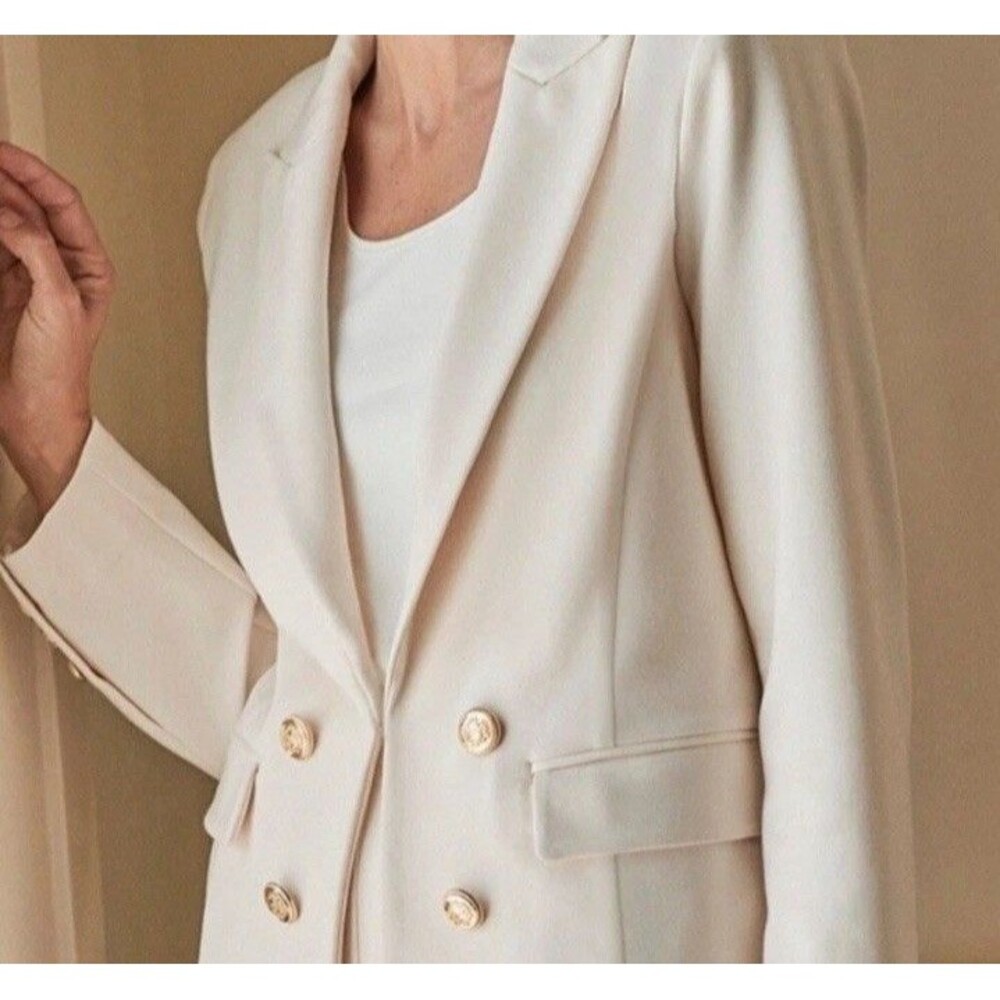 Chico’s Ponte Blazer Jacket In English Cream - Chico’s Size 0 NWT